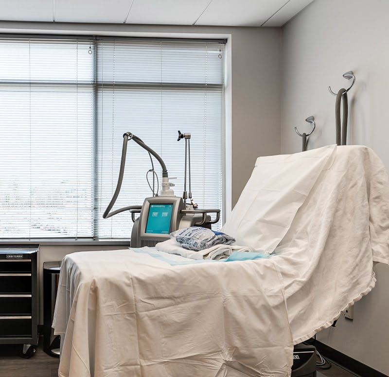 Surgical chair at the Virginia Institute of Plastic Surgery