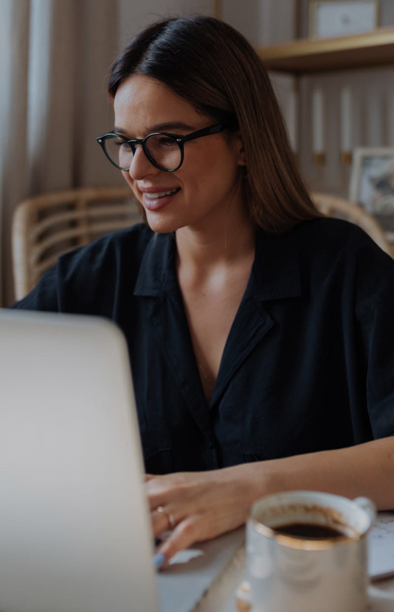 Woman on a laptop