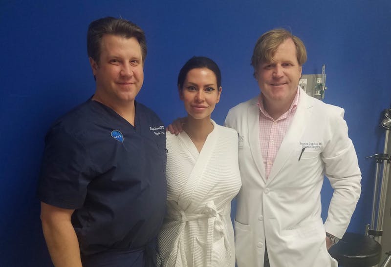 Drs. Sundin with patients