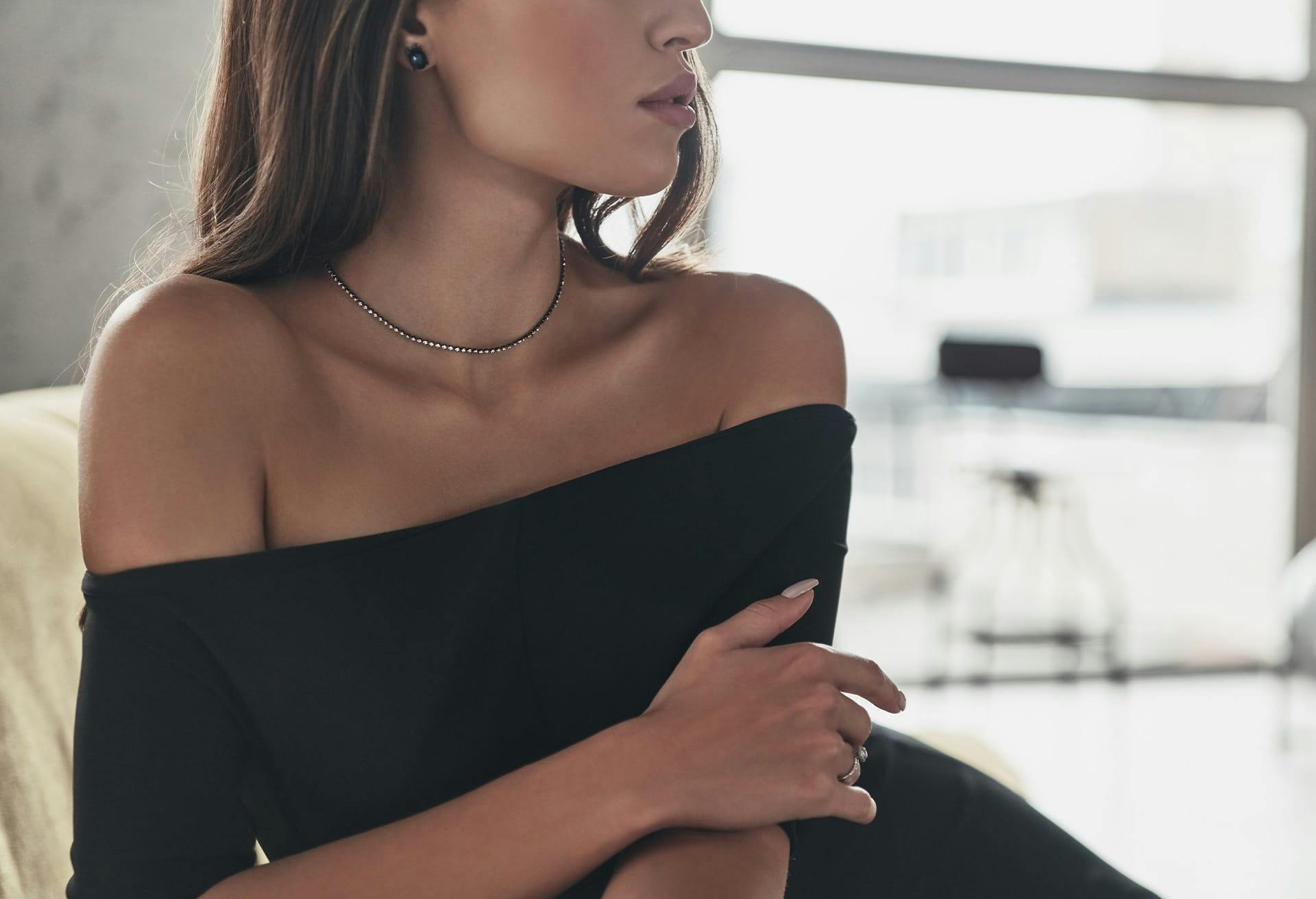woman in off the shoulder top
