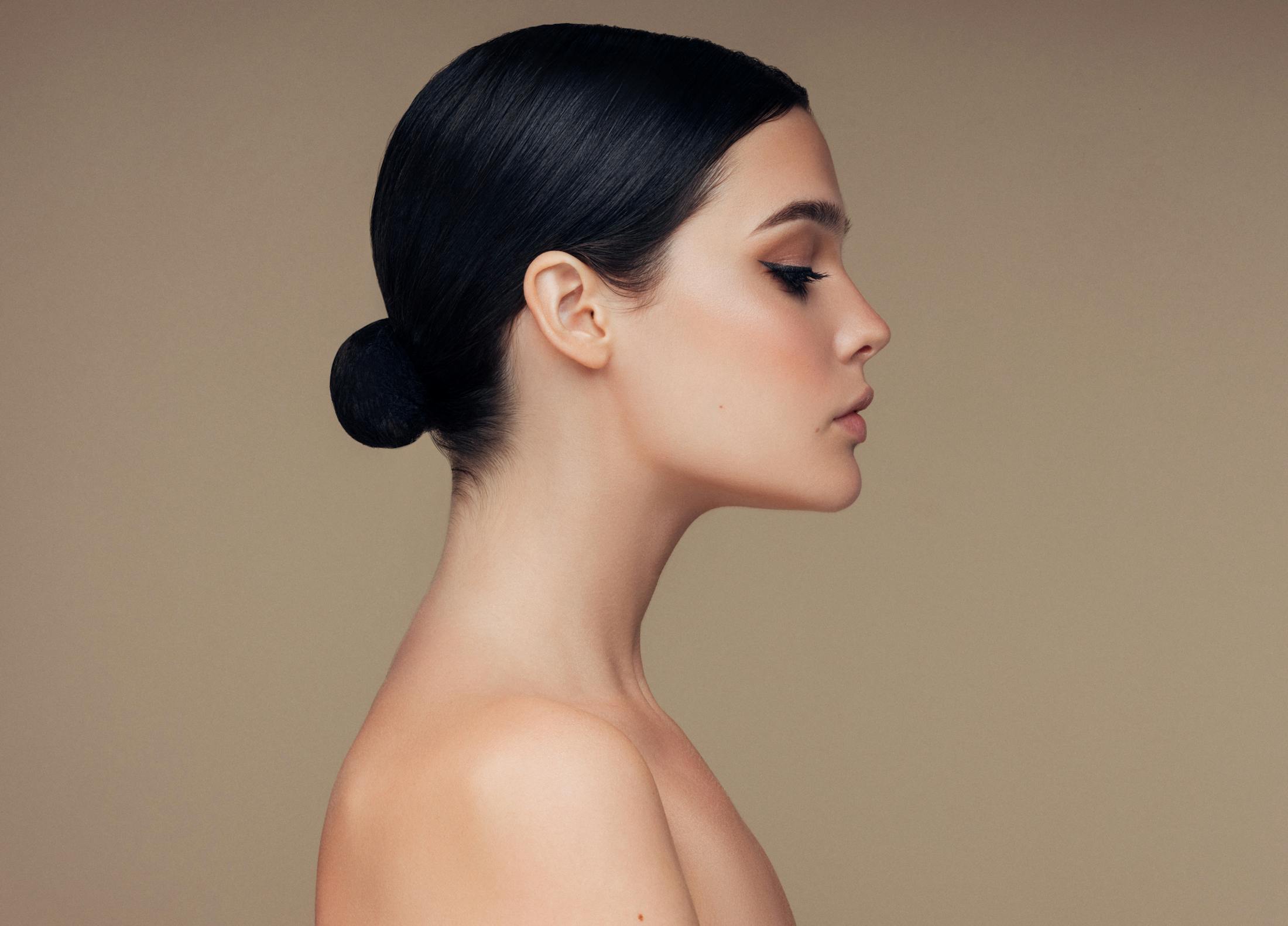 Woman's side profile