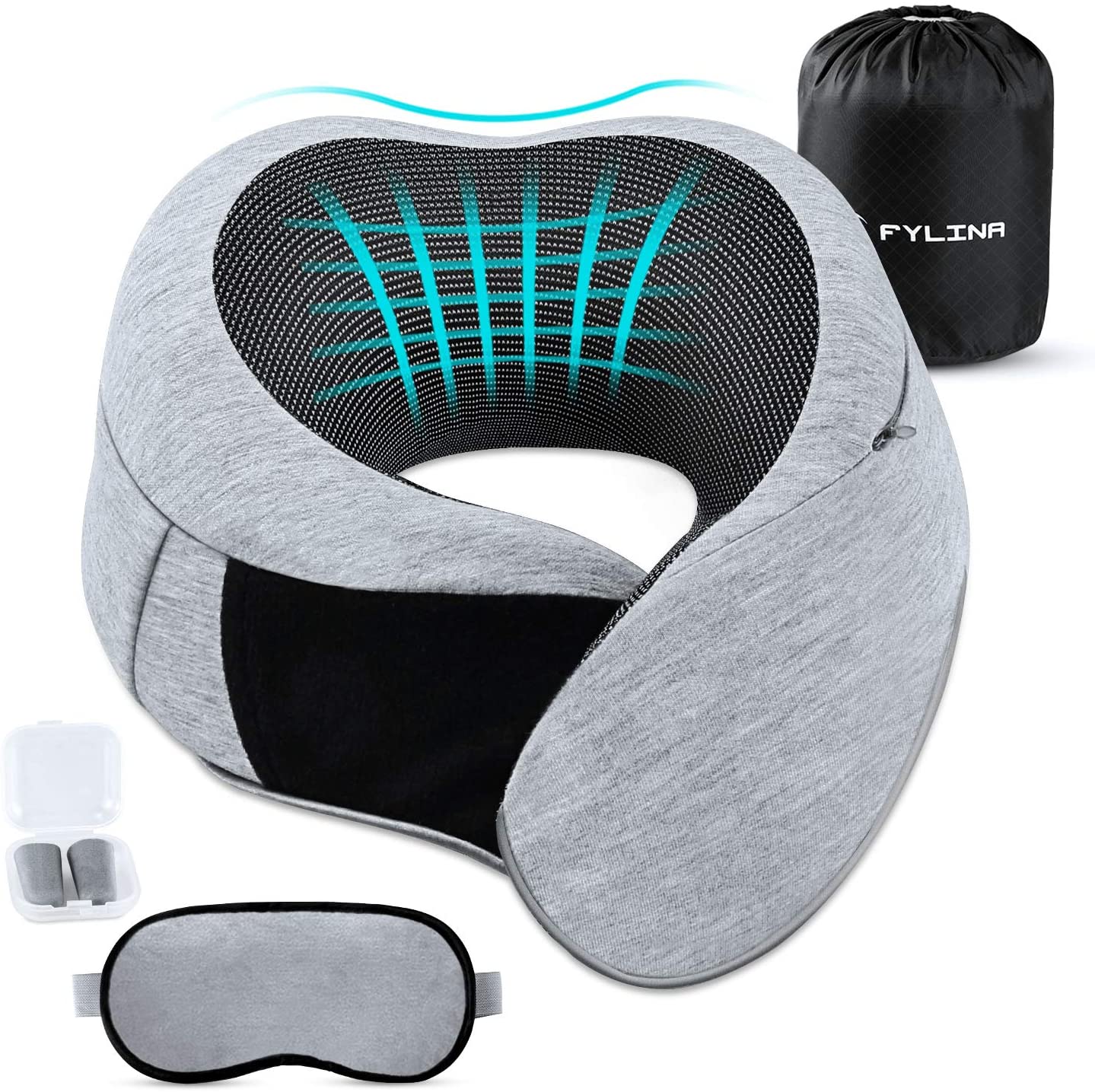 The Best Travel Pillows 2020 – FYLINA FYLINA Memory Foam Travel Pillow With