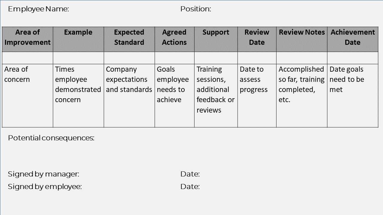 Performance Plan