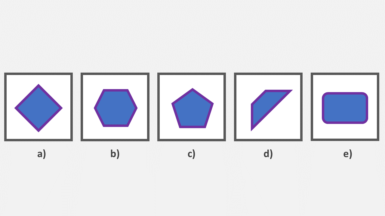 Figure Classification CAT4: Choose the odd one out