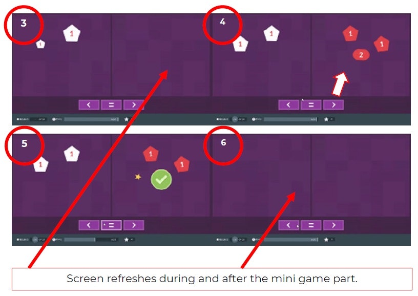 Example of Cognify test game - Tally Up