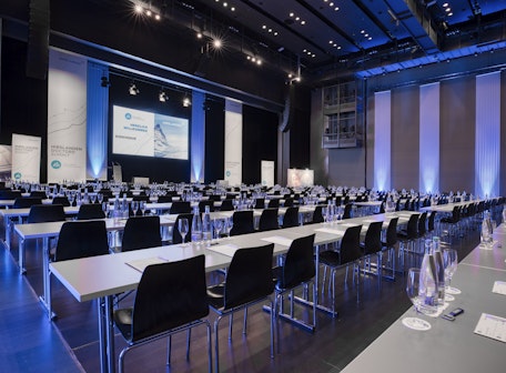 Hirslanden Congress with seminar seating in the Lucerne Hall in the KKL Lucerne