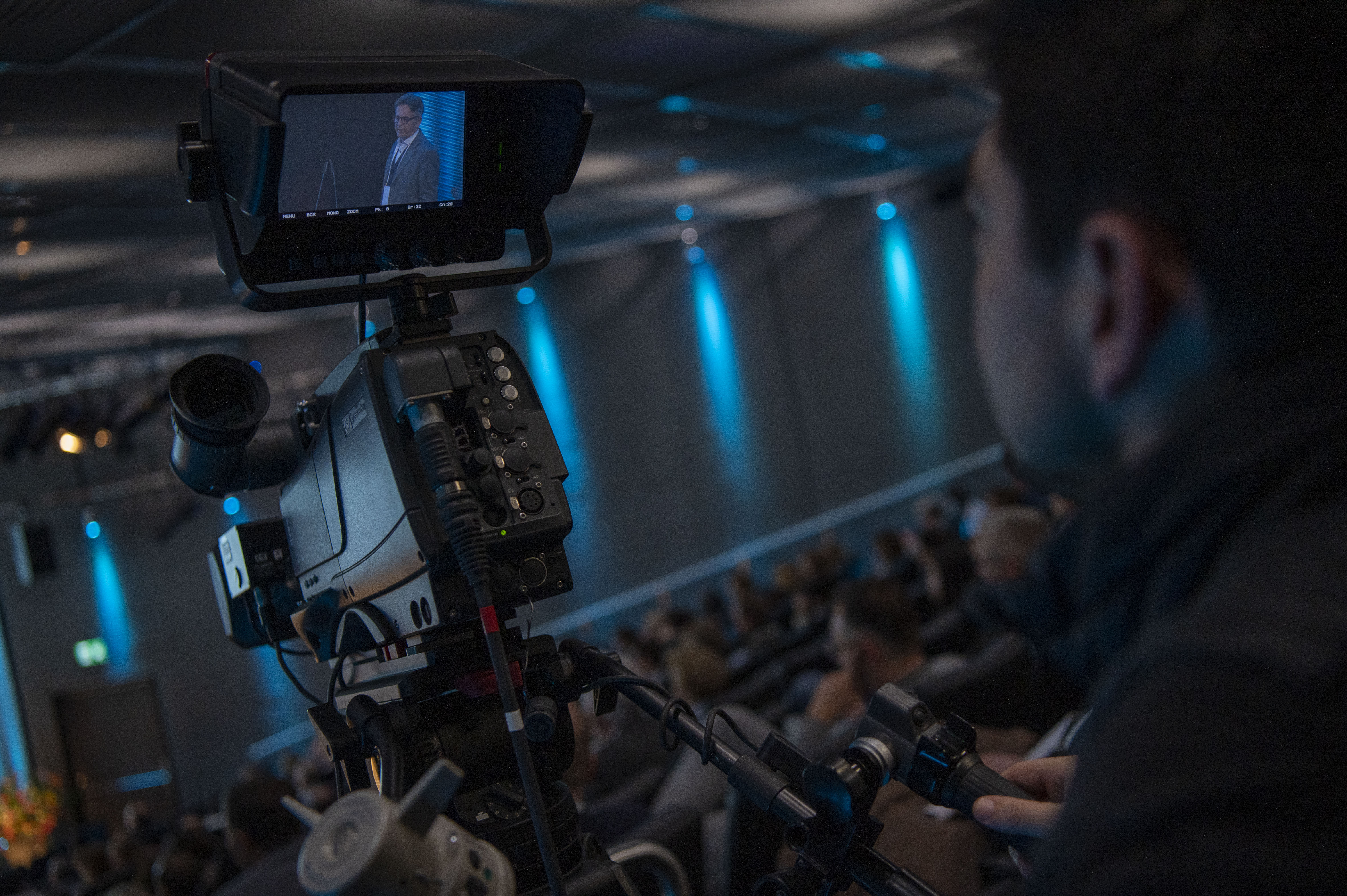 Eventtechnik Videoaufnahme für Streaming eines Kongresses im KKL Luzern