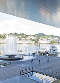 View from the Lucerne Terrace of the KKL Lucerne