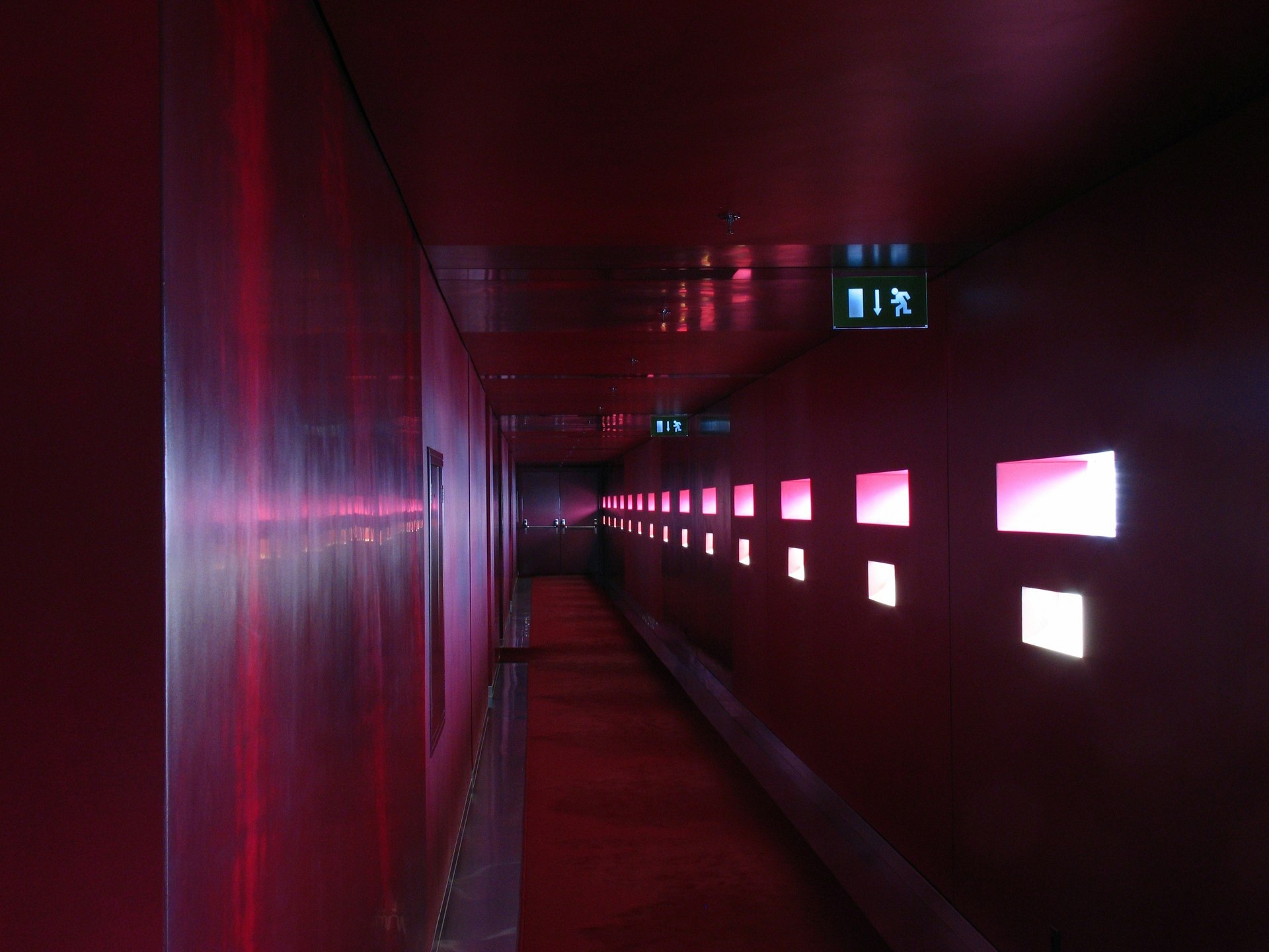 The corridors leading to the Concert Hall with the small Windows are reminiscent of a Ship.
