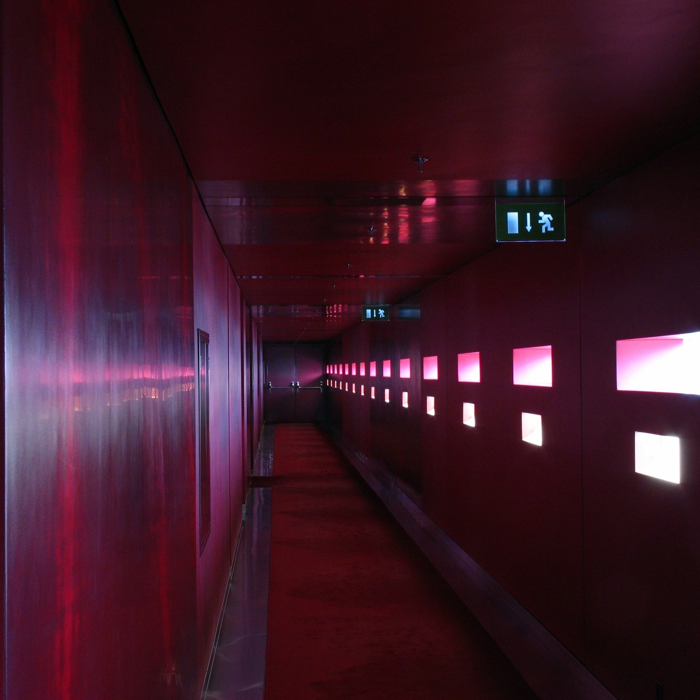 The corridors leading to the Concert Hall with the small Windows are reminiscent of a Ship.
