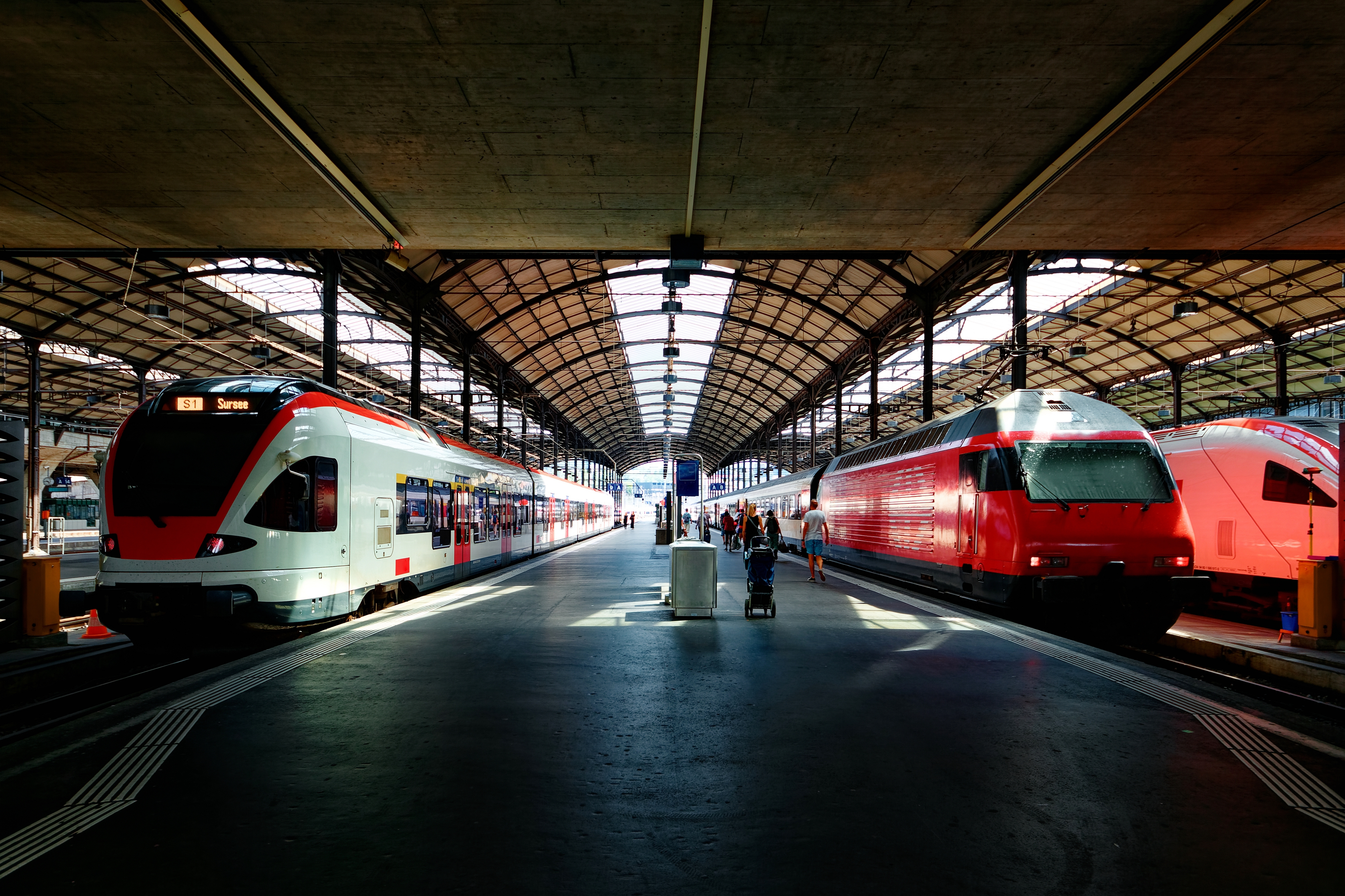 Lucerne Train Station is located right next to the KKL Lucerne