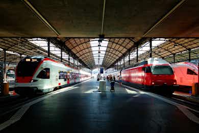 Lucerne Train Station is located right next to the KKL Lucerne