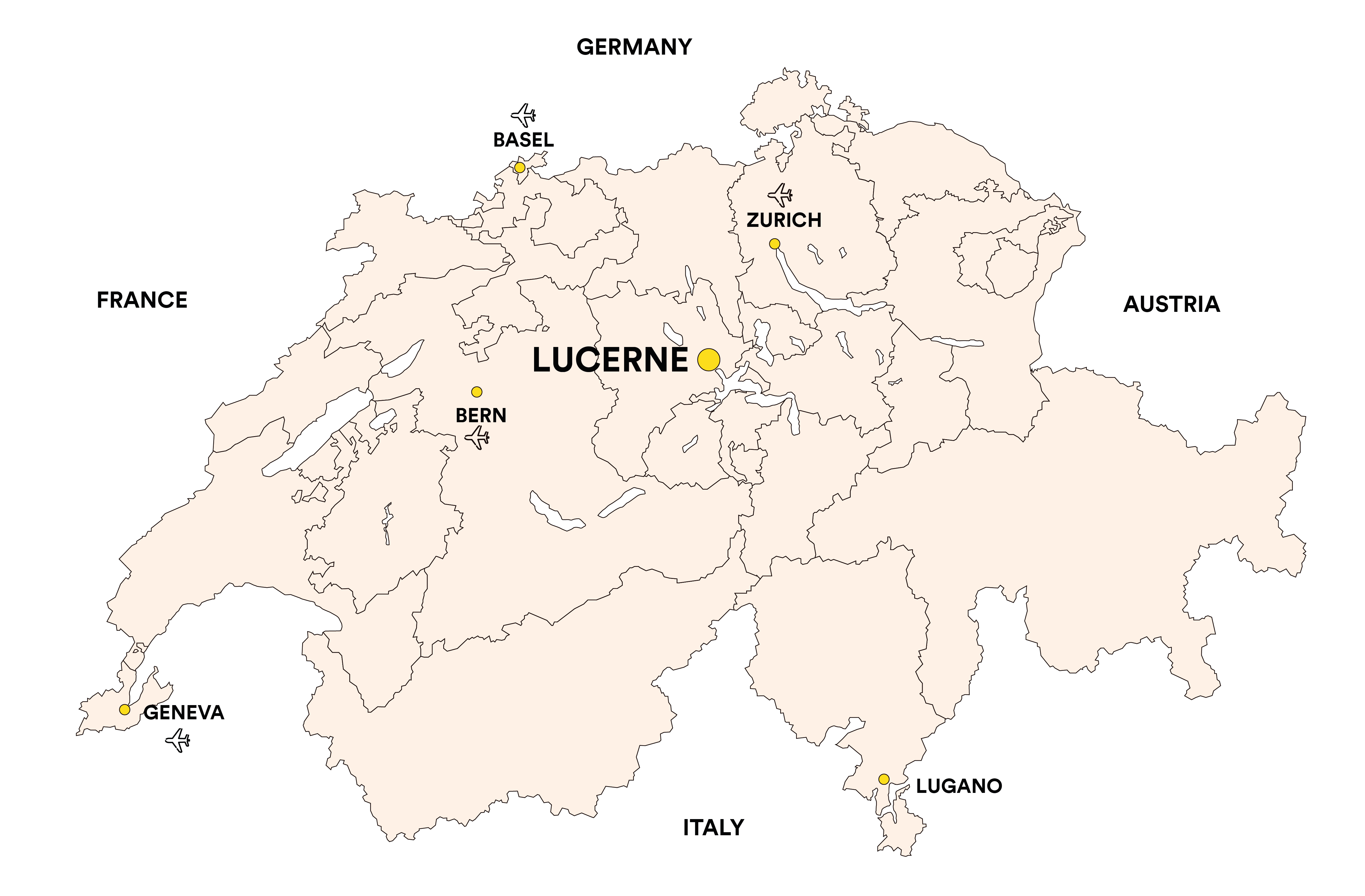 Map with Location KKL Luzern