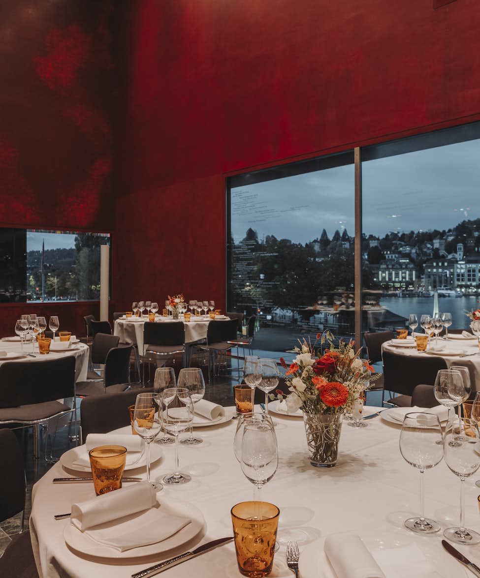 Gala Dinner im Panoramafoyer im KKL Luzern