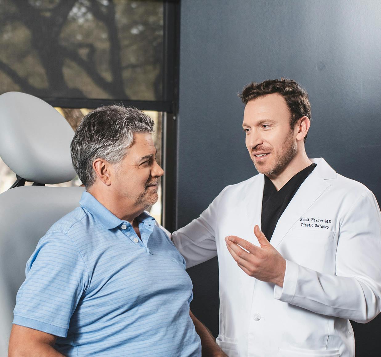 Dr. Farber and a patient