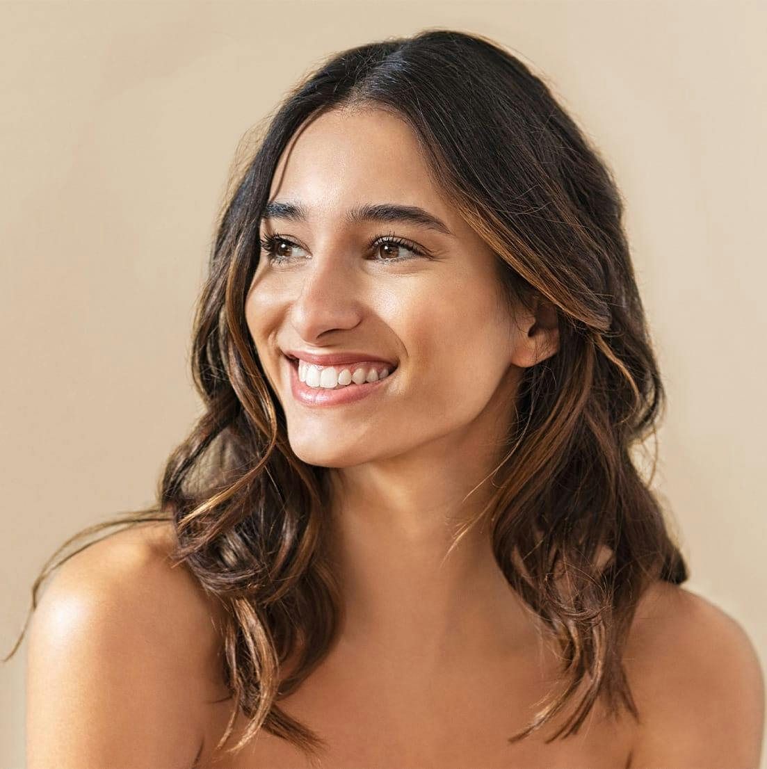 woman smiling