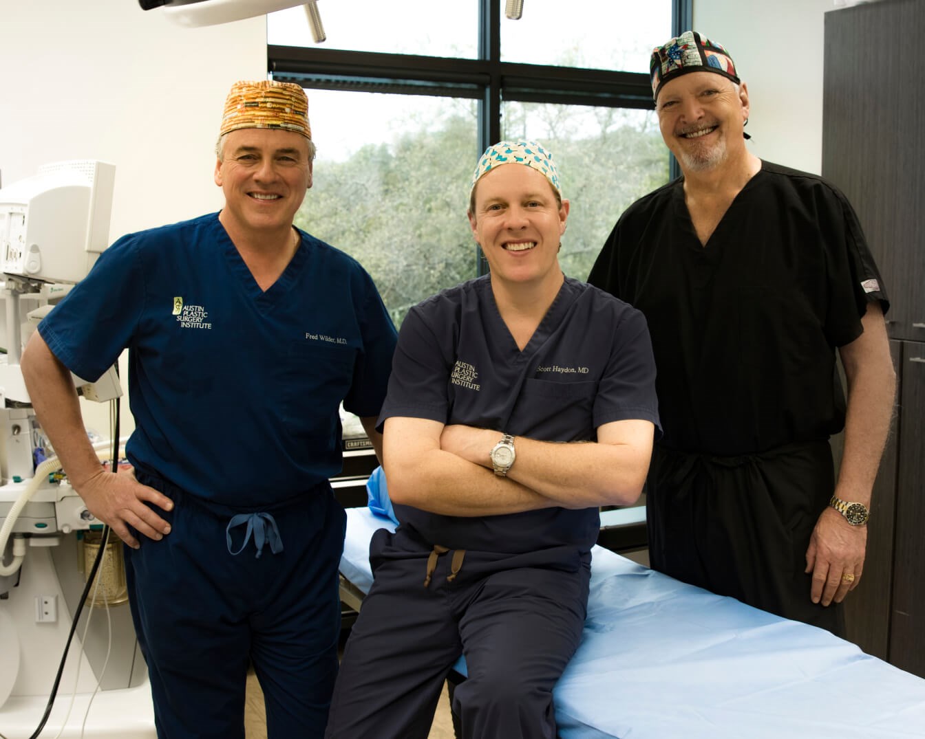 Three Doctors Posing Together