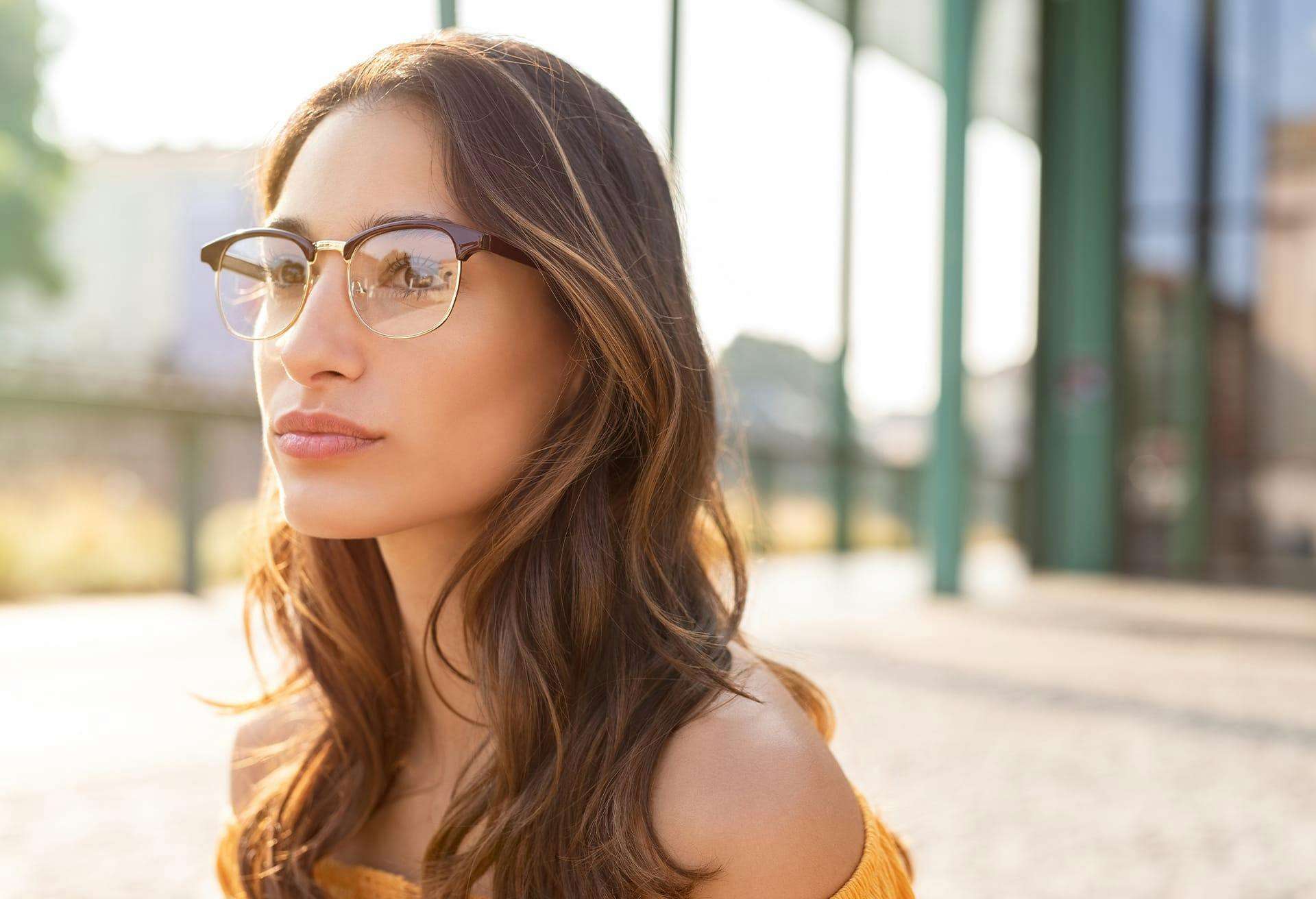 Beautiful Woman with Glasses