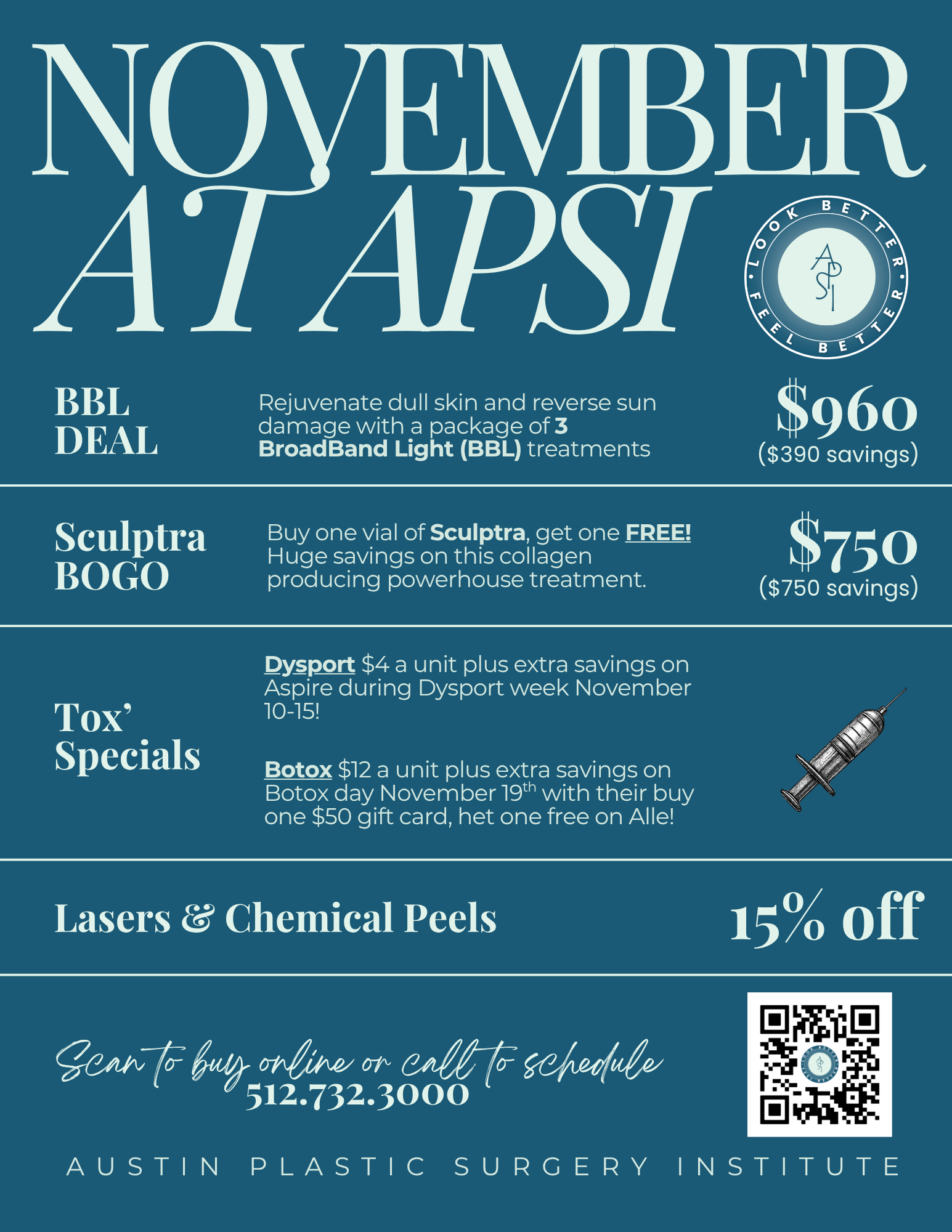 Austin PSI November Specials