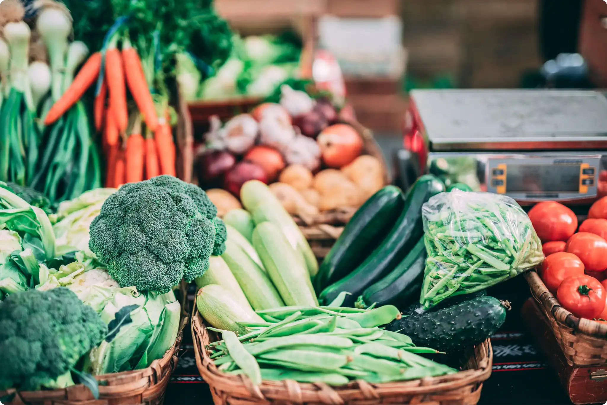 Vegetables and fruits.