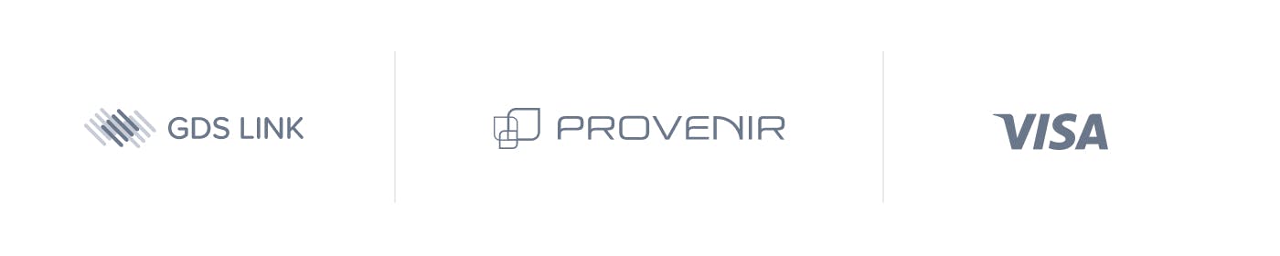 GDS link, Provenir and Visa logos