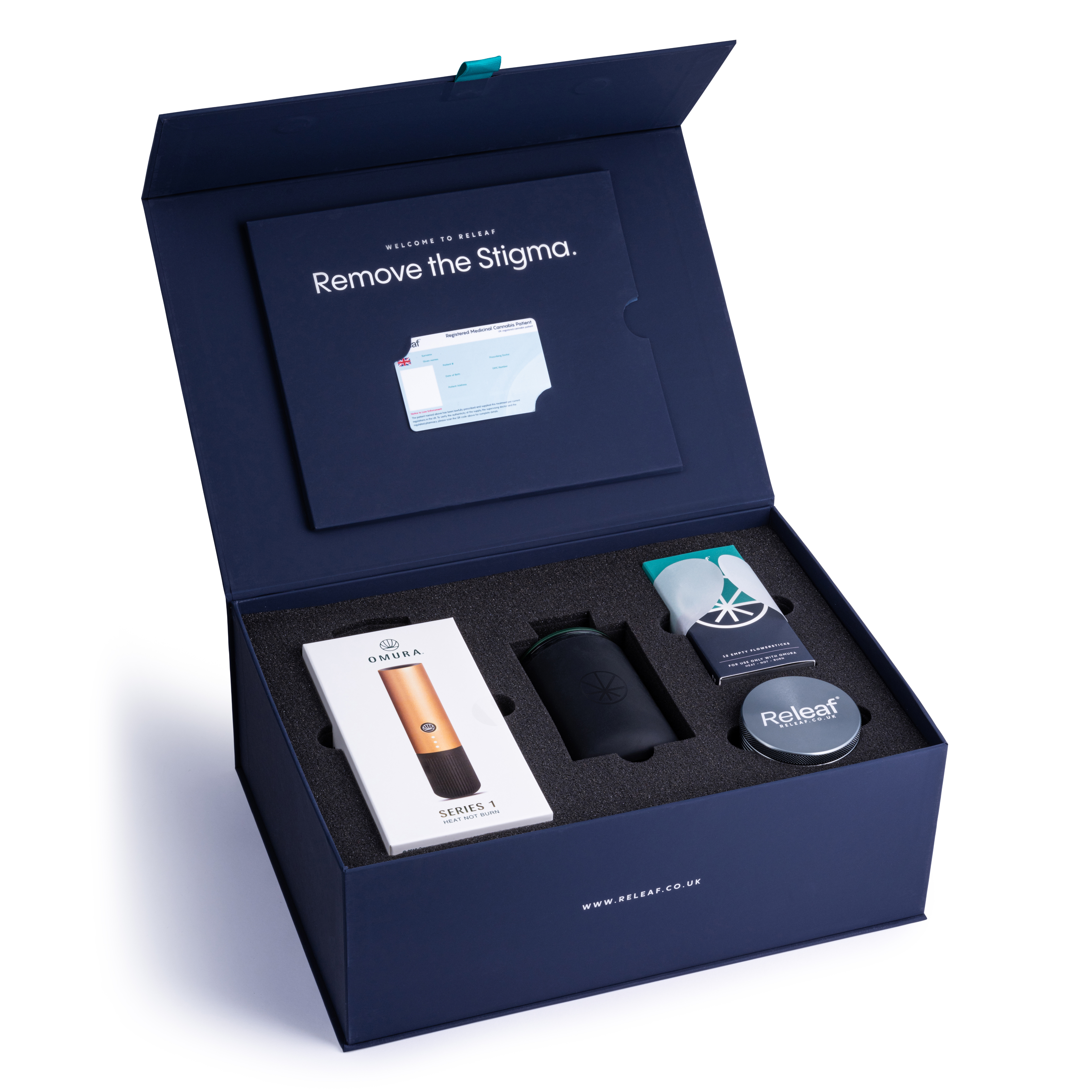 Patient discussing medical cannabis treatment with doctor holding cannabis bottle in clinic