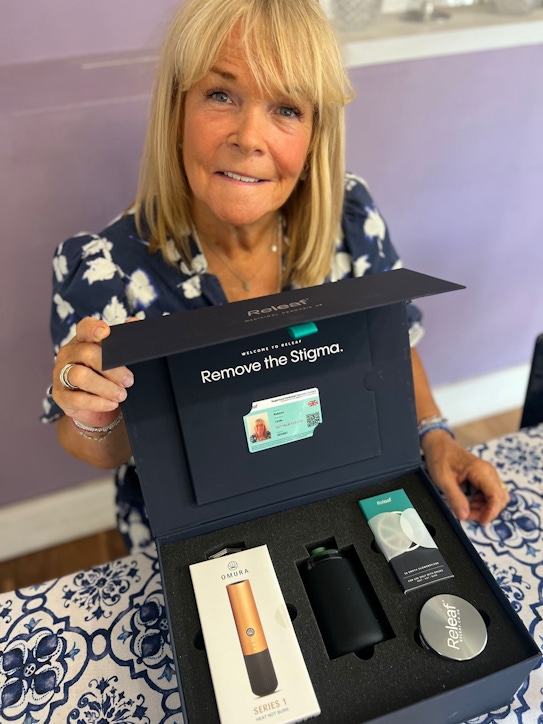 Linda Robson promoting Releaf wellness and mental health support