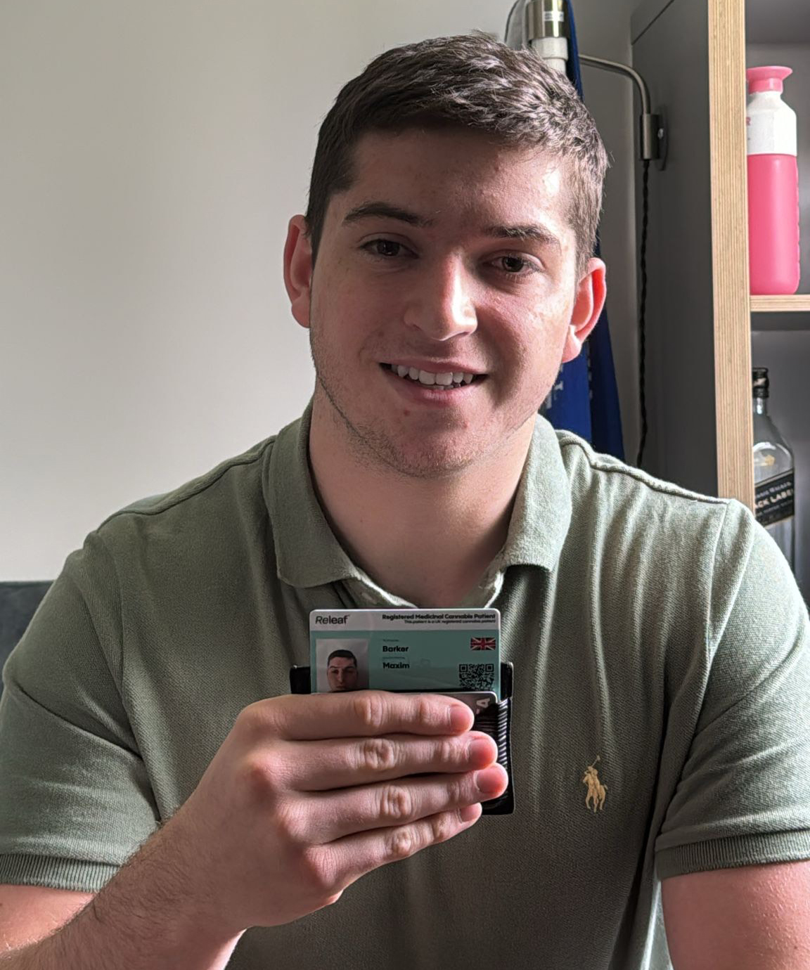 Maxim shows off his new Releaf Medical Cannabis Card
