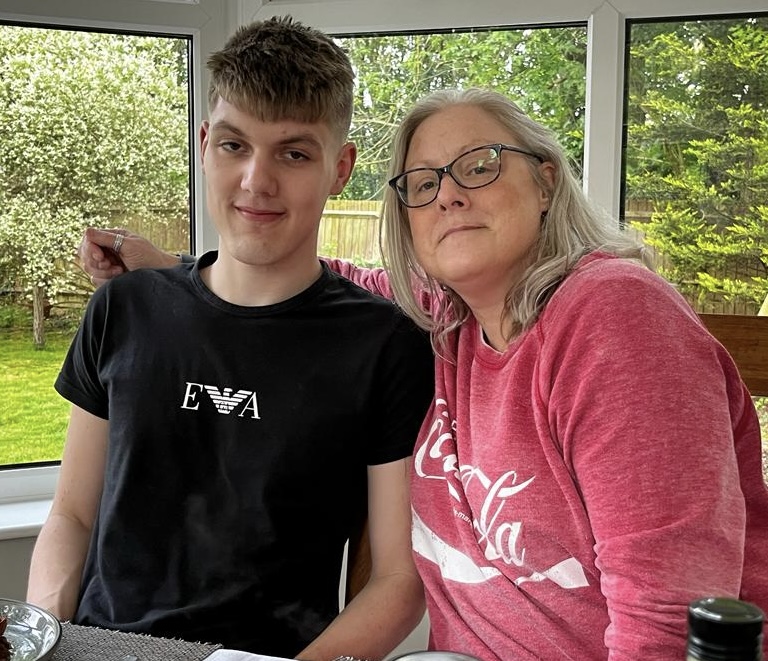Laura with her son, medical cannabis patient, Harry