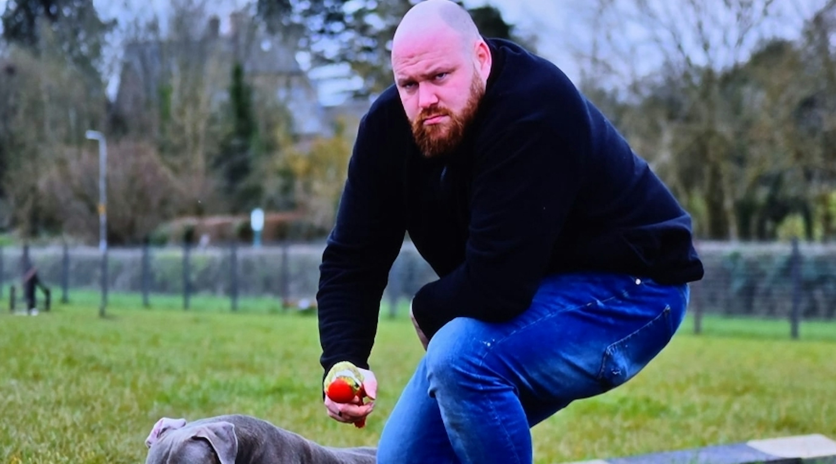 Ryan with his dog Ryan with his dog