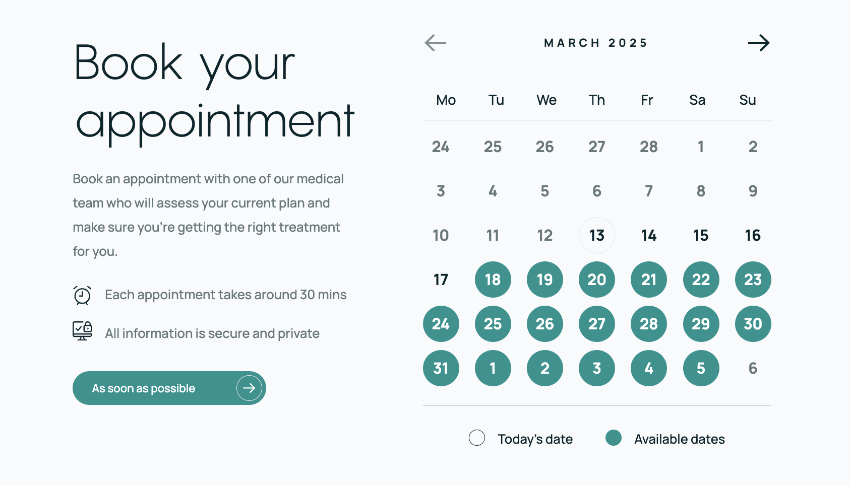 Book your appointment