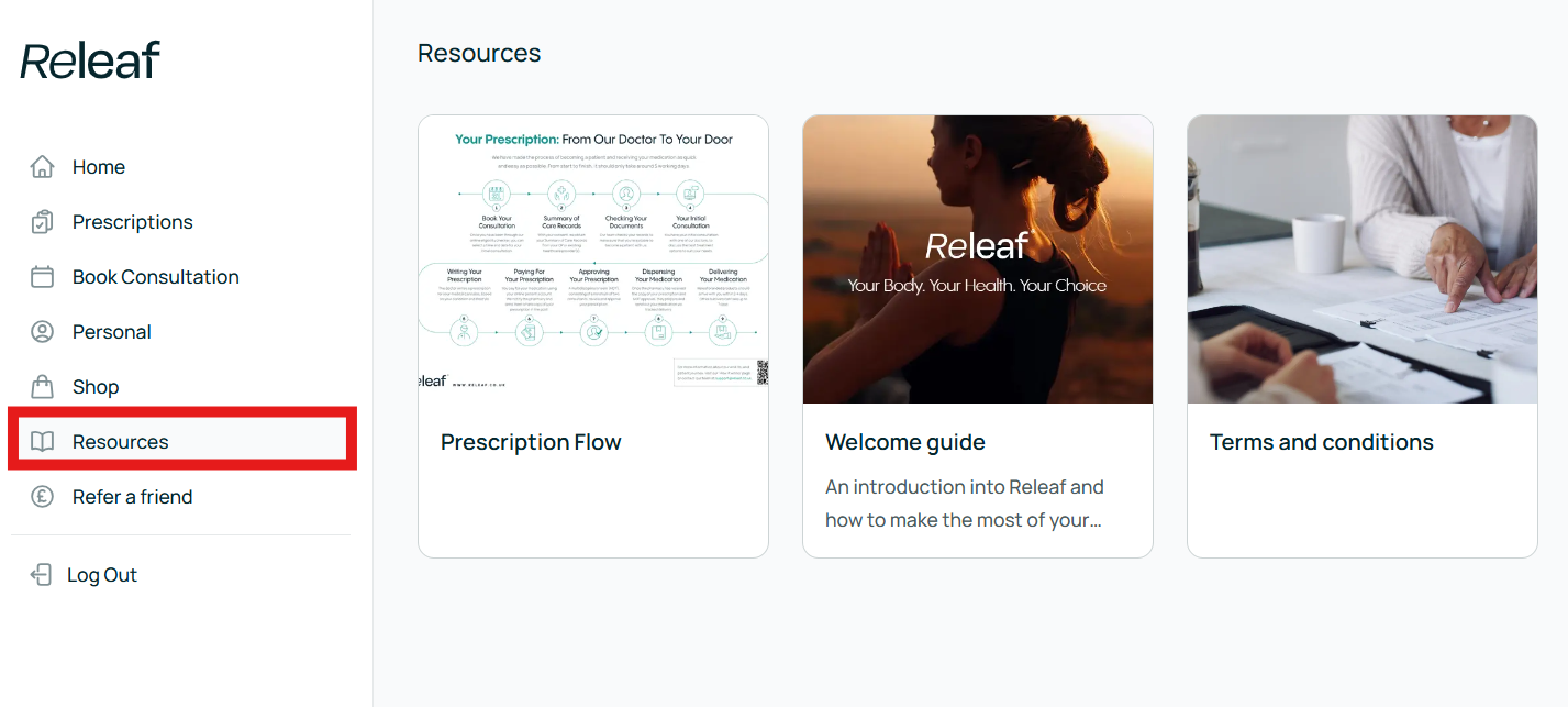 releaf patient portal