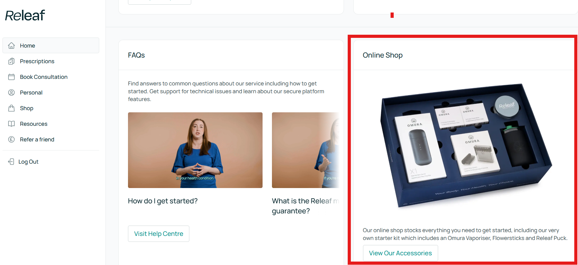 releaf patient portal