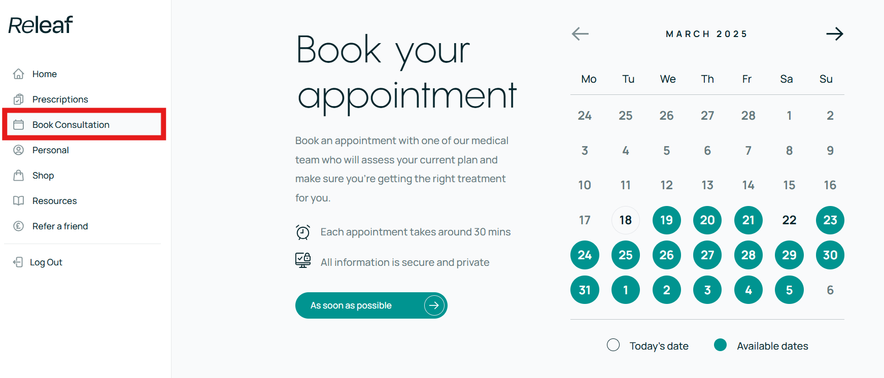 releaf patient portal