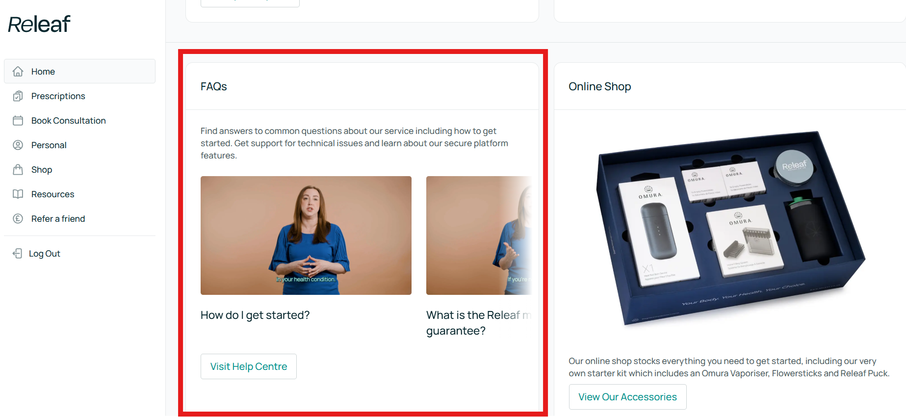 releaf patient portal