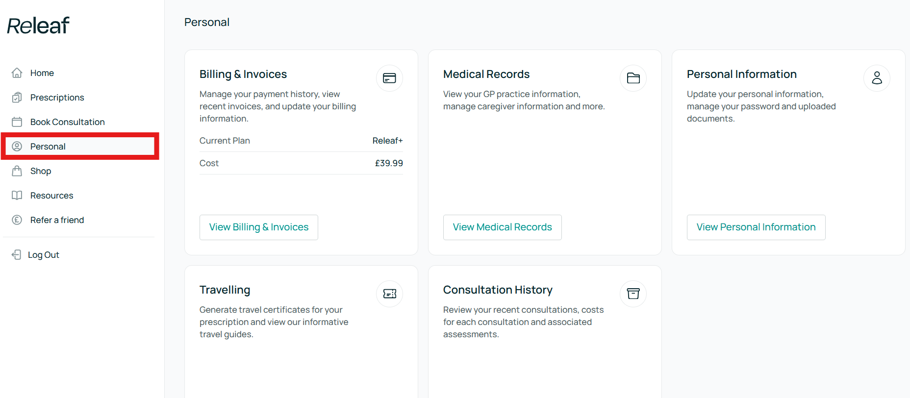 releaf patient portal