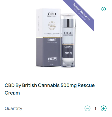 CBD By British Cannabis 500mg Rescue Cream