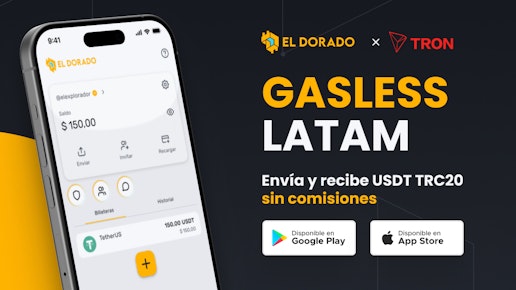 Tron DAO y El Dorado implementan una de las primeras transacciones GASLESS de USDT