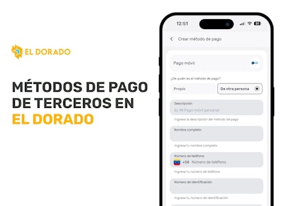 ¿Puedo usar métodos de pago de terceros en El Dorado P2P?