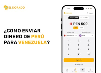 Cómo enviar dinero de Perú a Venezuela fácil con El Dorado P2P