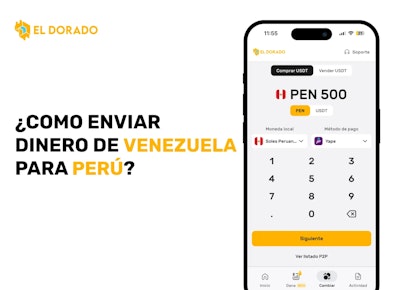 Cómo enviar dinero de Venezuela a Peru fácil con El Dorado P2P
