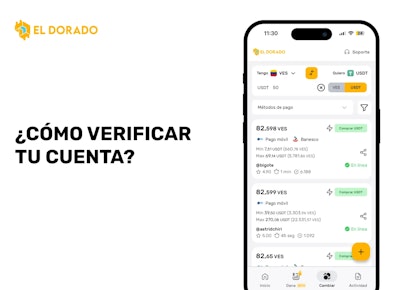 Cómo verificar tu cuenta para usar El Dorado P2P
