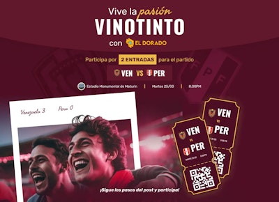 ¡Vive la pasión Vinotinto con El Dorado!