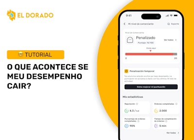 O que acontece se meu desempenho cair como comerciante no El Dorado P2P?