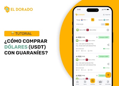 ¿Cómo comprar dólares P2P con guaraníes en El Dorado P2P?