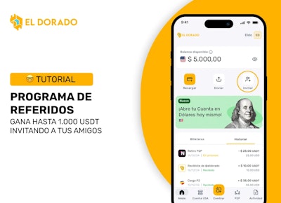 ¡Gana hasta 1.000 USDT con el Programa de Referidos de El Dorado!