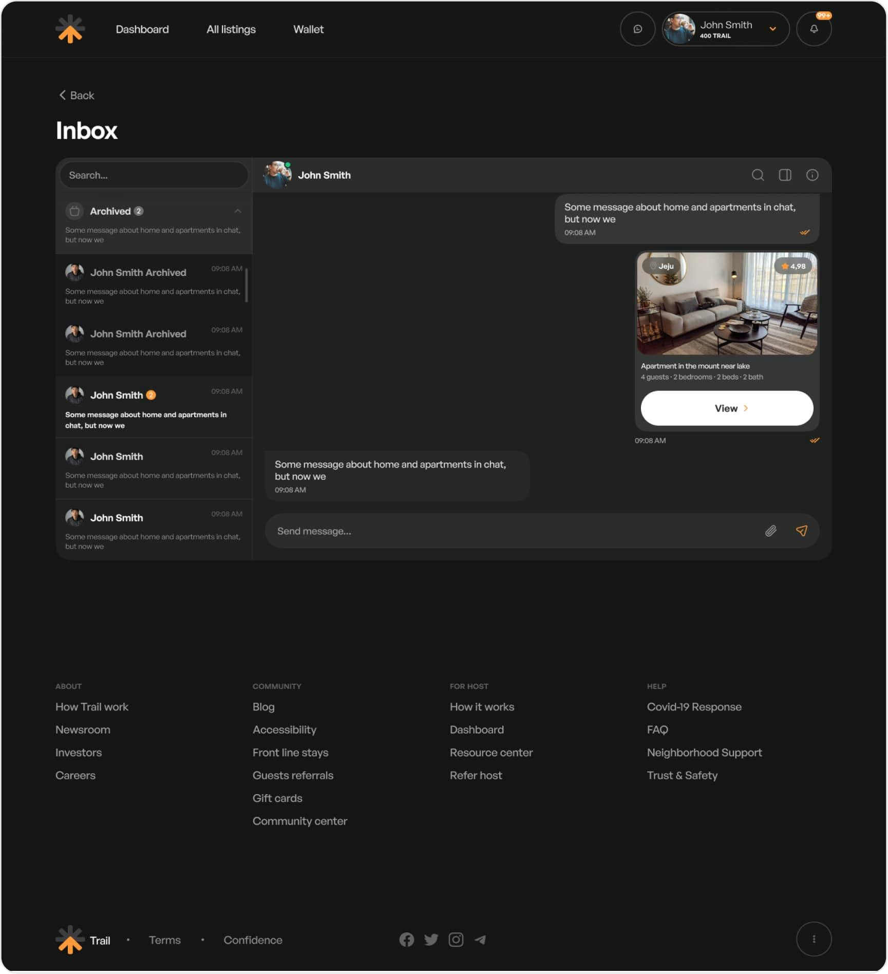 Service pages