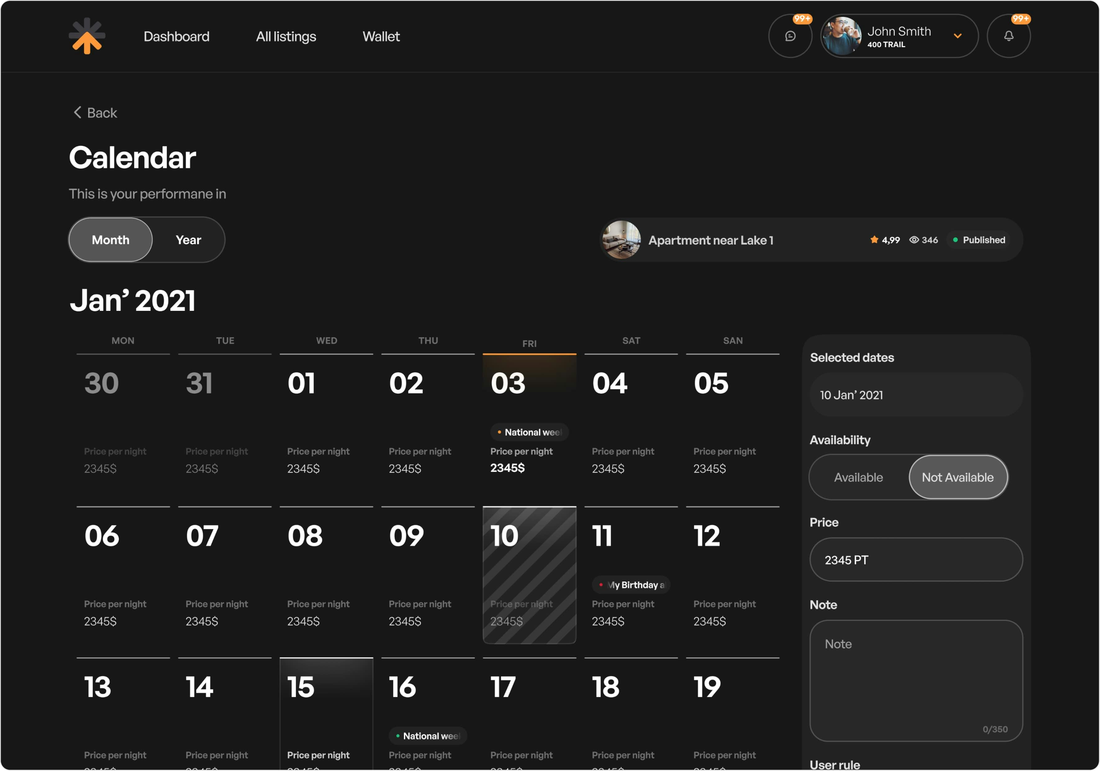 Other screens