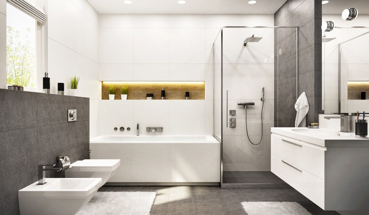 Installation d'une salle de bain avec douche à l'italienne