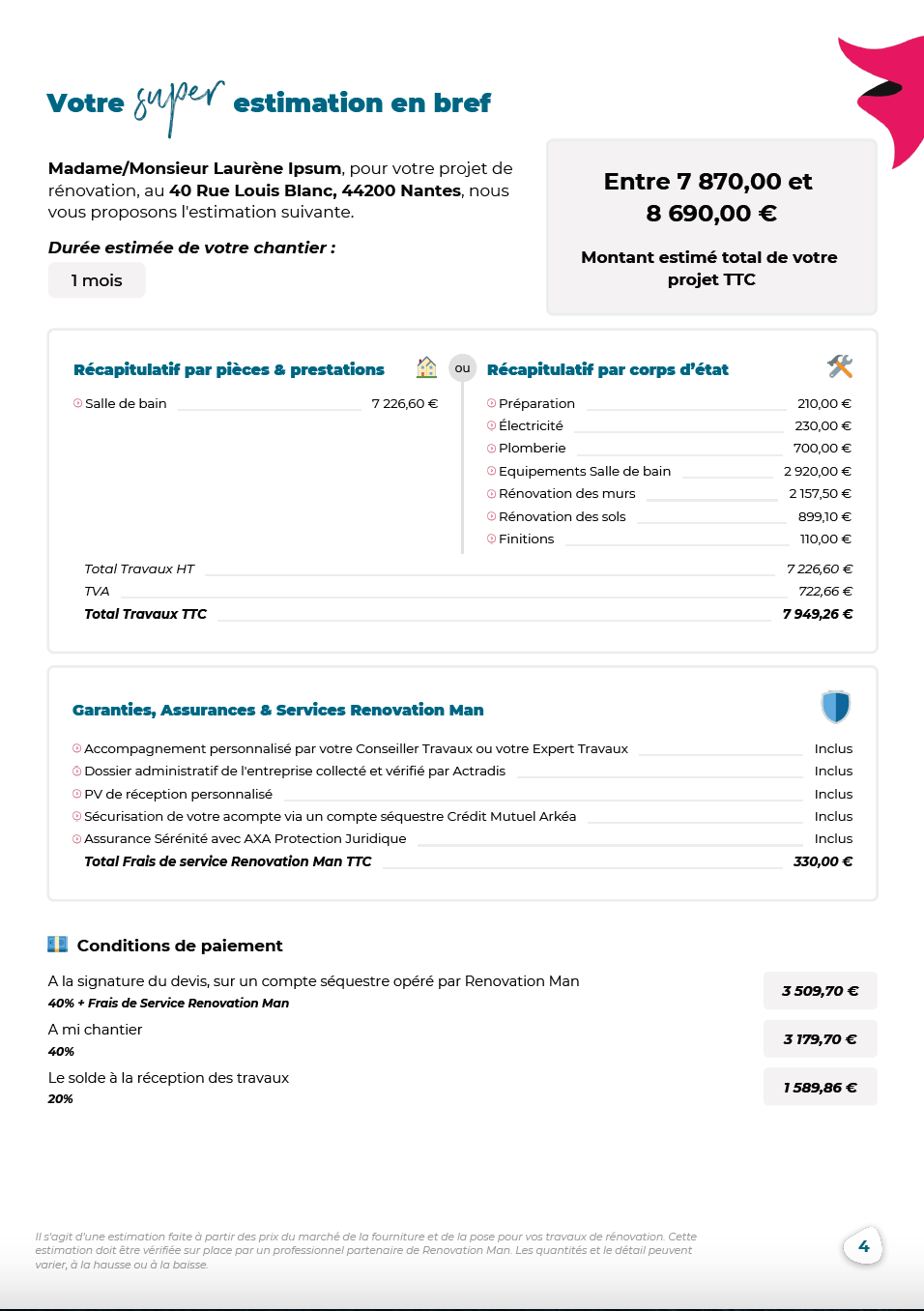 Devis travaux GRATUIT en 24H et choix des meilleurs artisans